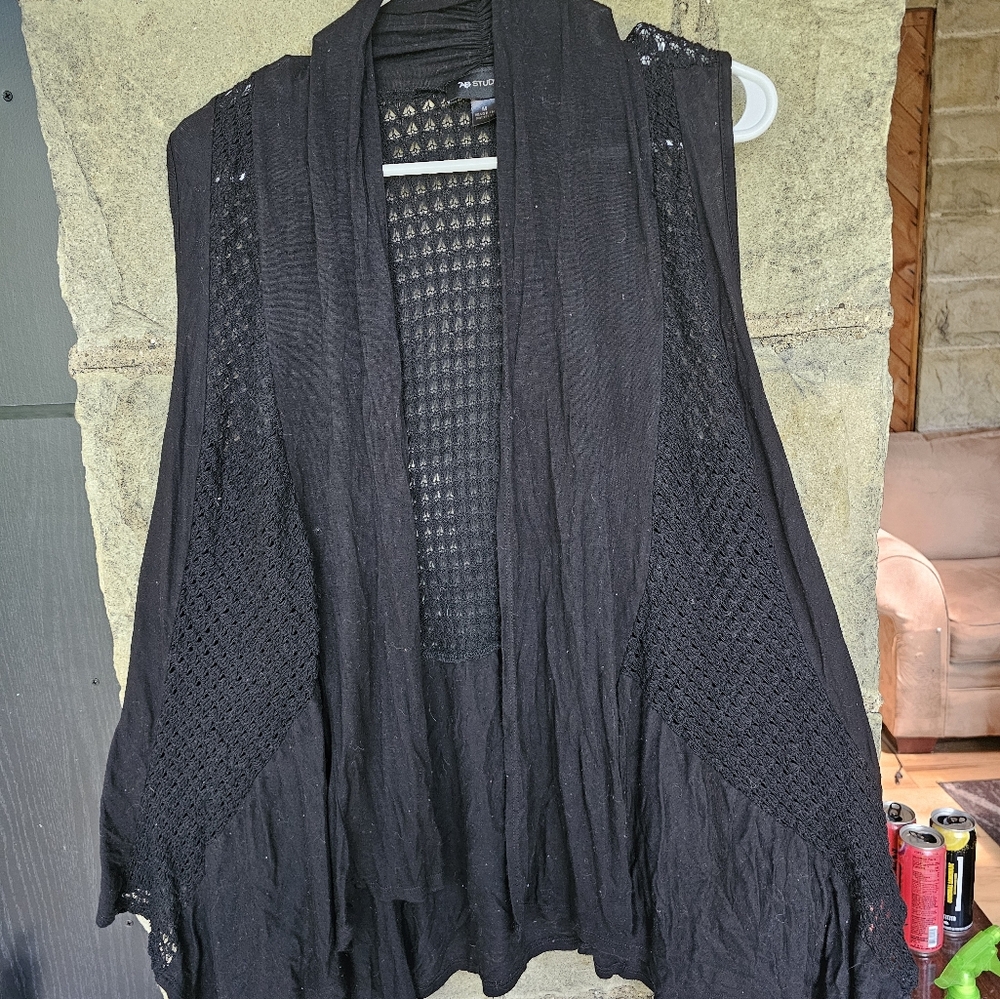 AB Studio Black Knit Cardigan